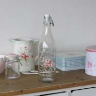 Skleněná láhev s pákovým uzávěrem Abelone white 32cm