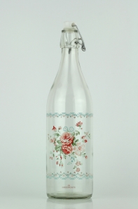 Skleněná láhev s pákovým uzávěrem Abelone white 32cm