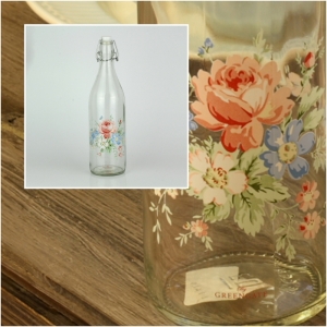 Skleněná láhev s pákovým uzávěrem Marie white 32cm