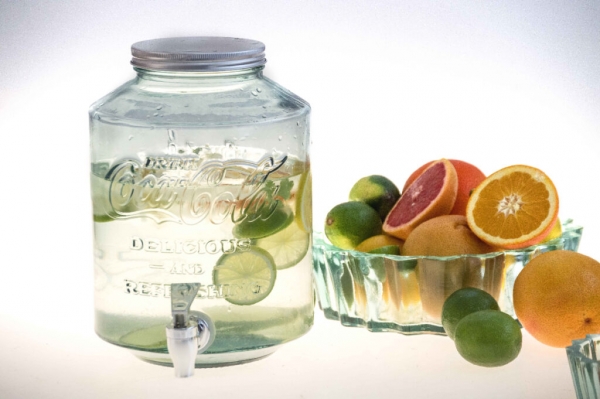Skleněná nádoba na nápoje s kohoutkem 5 l – na limonádu a vodu
