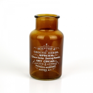 Skleněná retro lahvička 12,5cm