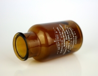 Skleněná retro lahvička 12,5cm