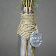 Skleněná váza 8,5 × 22,5 × 8,5 cm