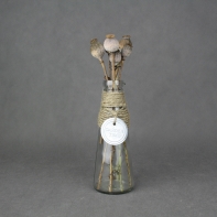 Skleněná váza 8,5 × 22,5 × 8,5 cm