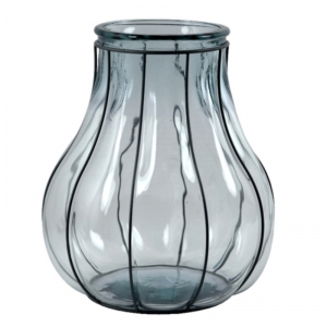 Skleněná váza čirá 30cm