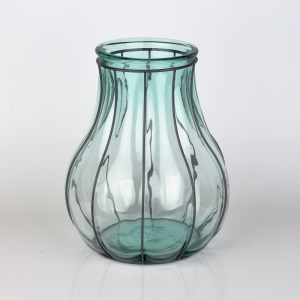 Skleněná váza čirá 30cm