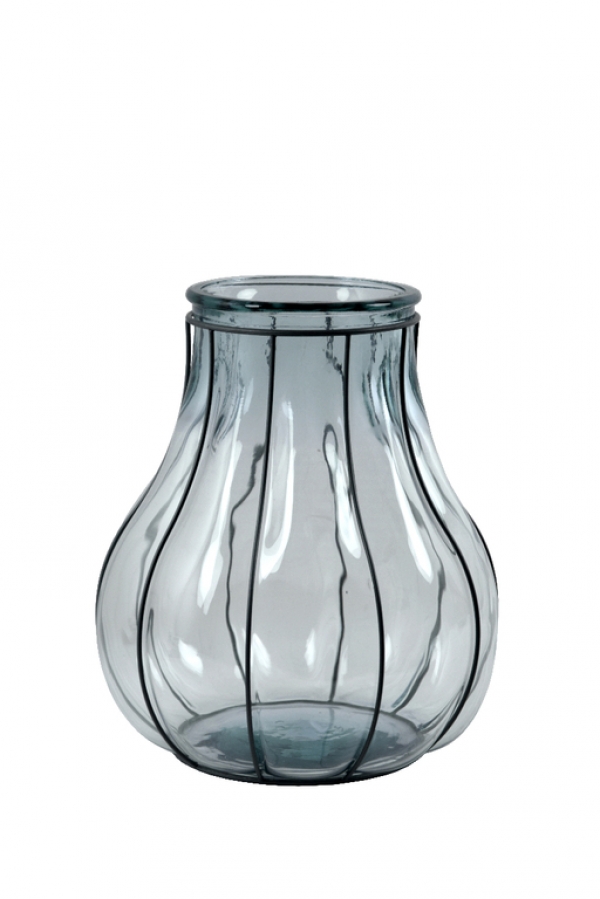 Skleněná váza čirá 30cm