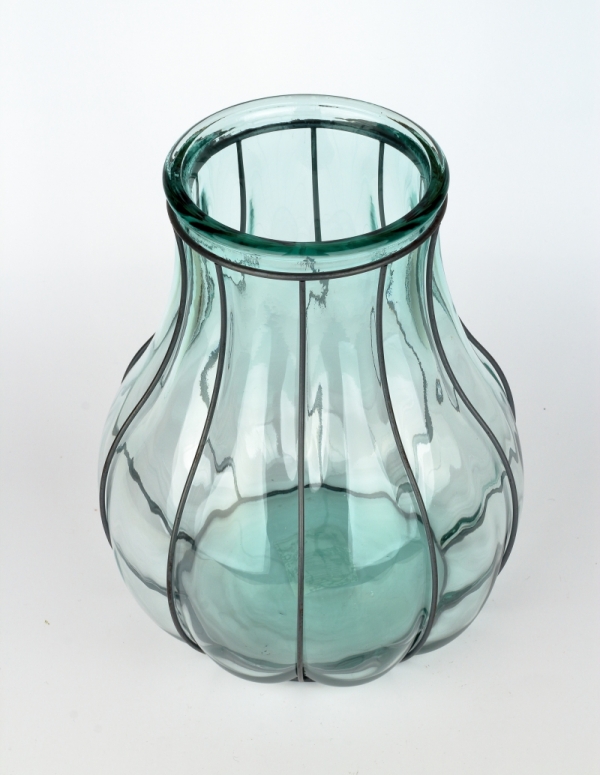 Skleněná váza čirá 30cm