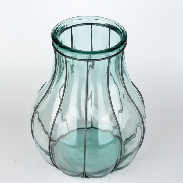 Skleněná váza čirá 30cm