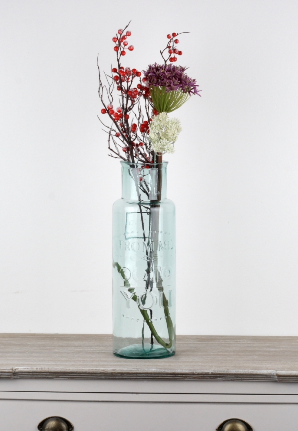 Skleněná váza From you to me 44cm