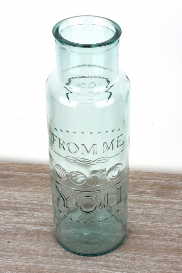 Skleněná váza From you to me 44cm
