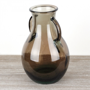 Skleněná váza hnědá 33cm