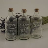 Skleněné lahvičky do koupelny Antique (sada 3ks)