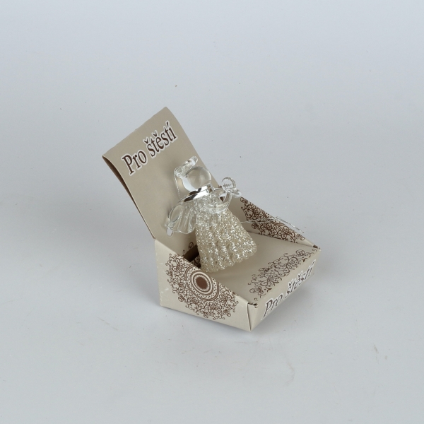 Skleněný anděl 3x4,5cm