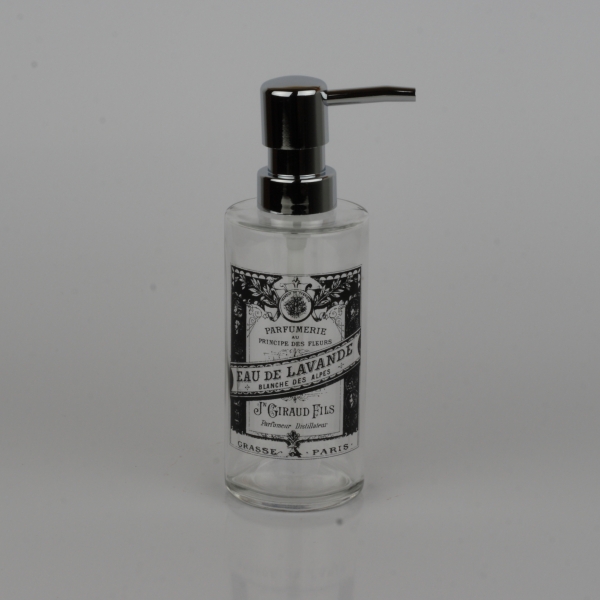 Skleněný dávkovač na tekuté mýdlo EAU DE LAVANDE 8x6x18,5cm