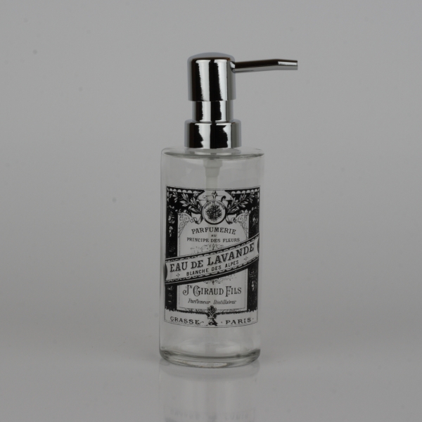 Skleněný dávkovač na tekuté mýdlo EAU DE LAVANDE 8x6x18,5cm