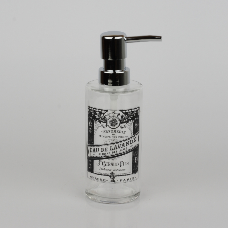 Skleněný dávkovač na tekuté mýdlo EAU DE LAVANDE 8x6x18,5cm