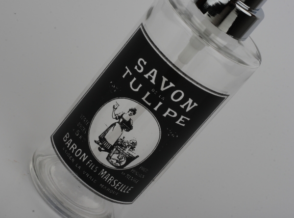 Skleněný dávkovač na tekuté mýdlo SAVON TULIPE 18,5cm