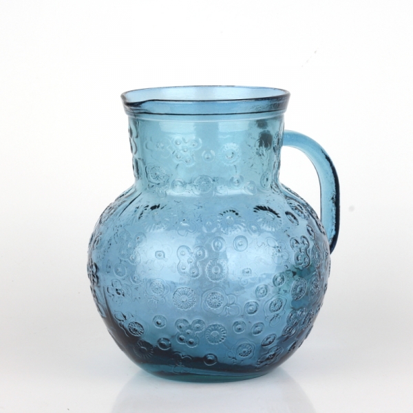 Skleněný džbán Flora modrý - San Miguel 2,3l