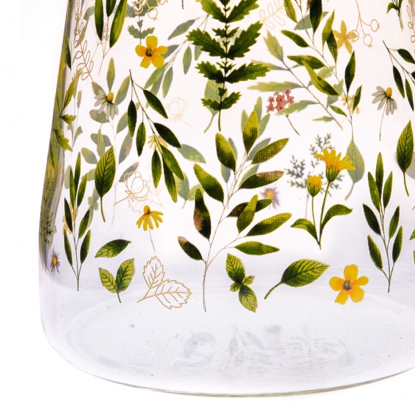 Skleněný džbán luční kvítí