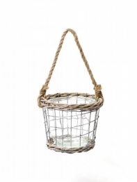 Skleněný květináč 18x15cm