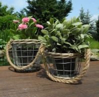 Skleněný květináč 18x15cm