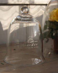 Skleněný poklop GARDEN bílý nápis 24cm