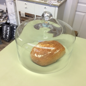 Skleněný poklop na talíř 23x30cm