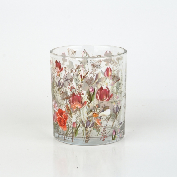 Skleněný svícen 10cm