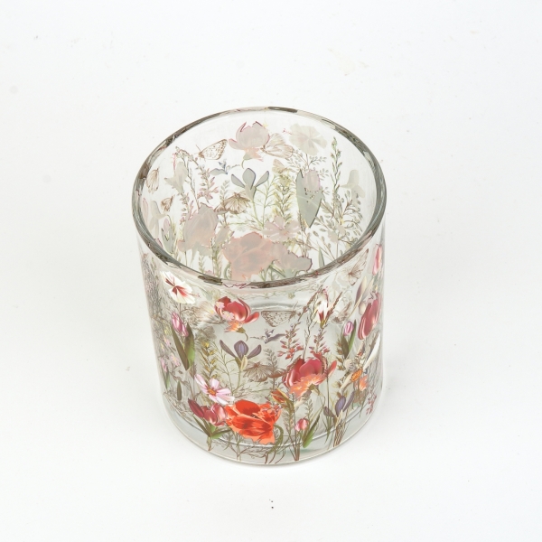 Skleněný svícen 10cm