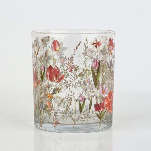 Skleněný svícen 10cm