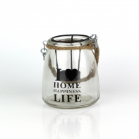 Skleněný svícen I Love Home menší