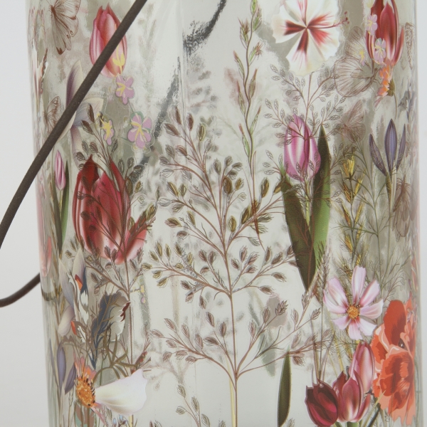 Skleněný svícen malovaný 15cm