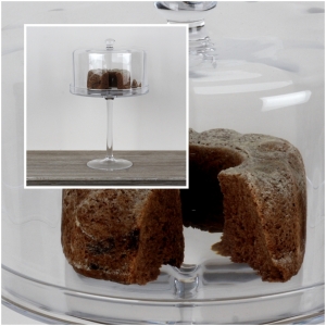 Skleněný tác na dort s poklopem 43cm