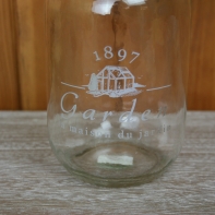 Sklenice na marmeládu Garden 1897 bílý text 16cm