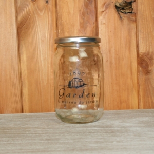 Sklenice na marmeládu Garden 1897 černý text 16cm