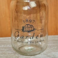 Sklenice na marmeládu Garden 1897 černý text 16cm