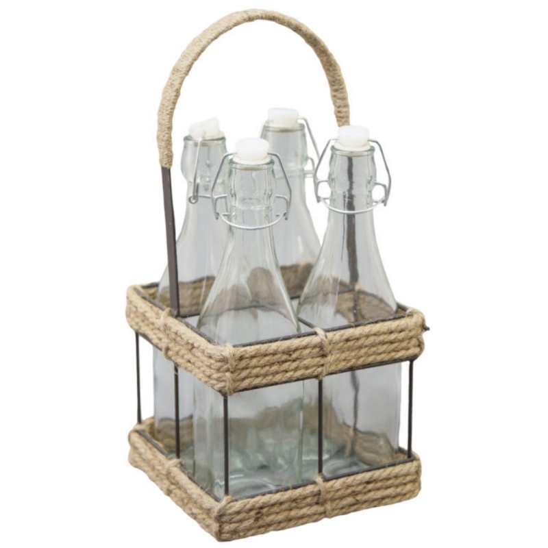 Sklenice s patentním uzávěrem v přepravce 20x44x20cm