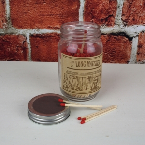 Sklenice se zápalkami 13,4cm