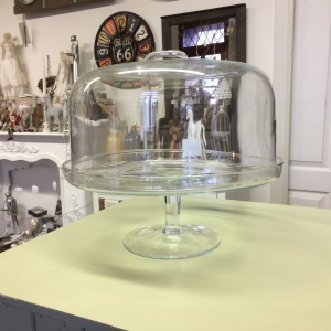 Sklo čiré poklop s podnosem 6838