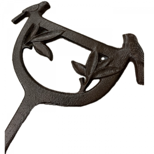 Škrabák na boty s ptáčky litina 34x27cm