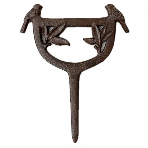 Škrabák na boty s ptáčky litina 34x27cm