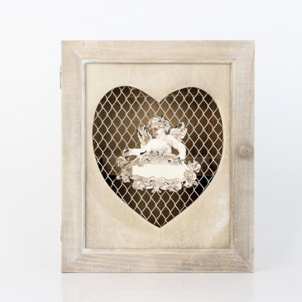 Skříňka na klíče s andělem 24x20x6cm