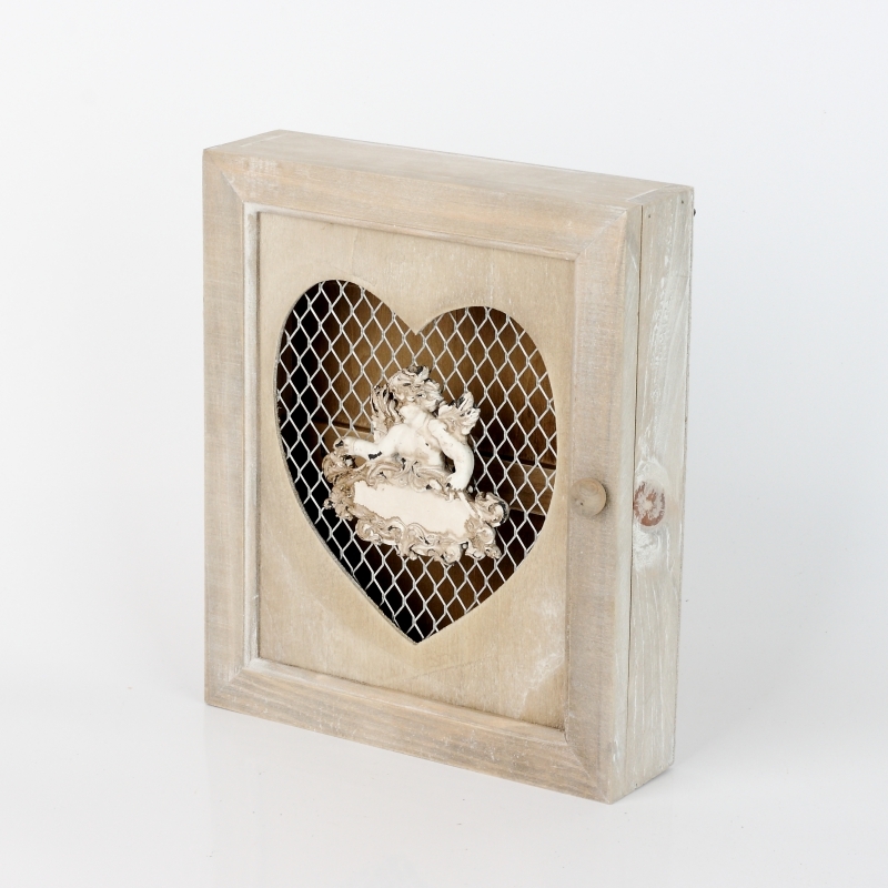 Skříňka na klíče s andělem 24x20x6cm