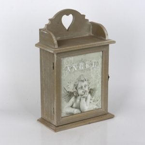 Skříňka na klíče s andělem 30x17x8cm
