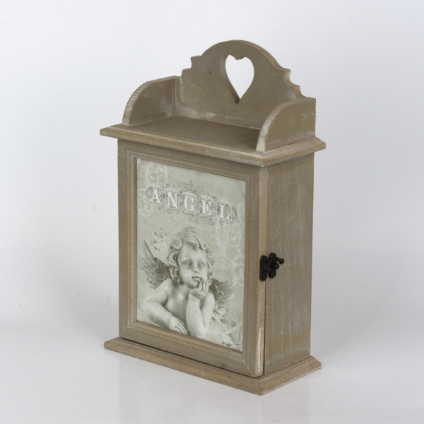 Skříňka na klíče s andělem 30x17x8cm