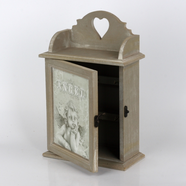 Skříňka na klíče s andělem 30x17x8cm
