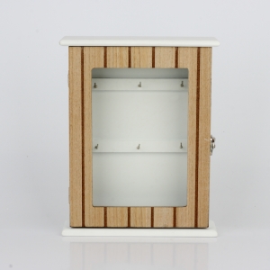 Skříňka na klíče s prosklenými dvířky 22x28x6,5cm