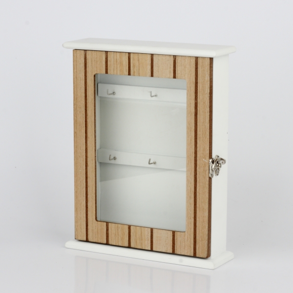 Skříňka na klíče s prosklenými dvířky 22x28x6,5cm