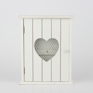 Skříňka na klíče se srdcem 20,5x26x5,5cm